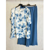 COMPLETO CON BLUSA STAMPA FIORE