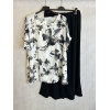 COMPLETO CON BLUSA STAMPA FIORE