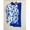 COMPLETO CON BLUSA STAMPA FIORE