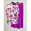 COMPLETO CON BLUSA STAMPA FIORE