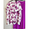 COMPLETO CON BLUSA STAMPA FIORE
