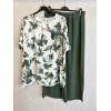 COMPLETO CON BLUSA STAMPA FIORE