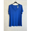 T-SHIRT SCOLLO A V IN PIZZO