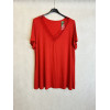 T-SHIRT SCOLLO A V IN PIZZO