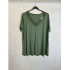 T-SHIRT SCOLLO A V IN PIZZO