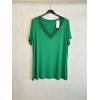 T-SHIRT SCOLLO A V IN PIZZO