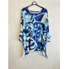 BLUSA FANTASIA ASTRATTA STRASS SU SPALLE