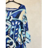 BLUSA FANTASIA ASTRATTA STRASS SU SPALLE