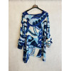 BLUSA FANTASIA ASTRATTA STRASS SU SPALLE
