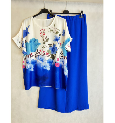 COMPLETO MAGLIA FIORATA E PANTAPALAZZO