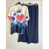 COMPLETO MAGLIA FIORATA E PANTAPALAZZO
