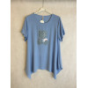 BLUSA STANOA ORSETTO JEANS E STRASS