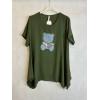 BLUSA STANOA ORSETTO JEANS E STRASS