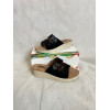 CIABATTA NERA DOPPIO STRAP CON STRASS