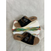 CIABATTA NERA DOPPIO STRAP CON STRASS