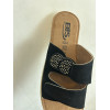 CIABATTA NERA DOPPIO STRAP CON STRASS