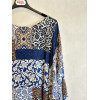 BLUSA BLU STAMPA ASTRATTA