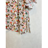 BLUSA BIANCA STAMPA FIORI MULTICOLOR