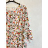 BLUSA BIANCA STAMPA FIORI MULTICOLOR