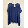 BLUSA INSERTI IN PIZZO E RICAMO A FILO