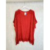 BLUSA INSERTI IN PIZZO E RICAMO A FILO
