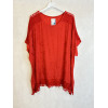 BLUSA INSERTI IN PIZZO E RICAMO A FILO