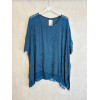 BLUSA INSERTI IN PIZZO E RICAMO A FILO