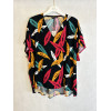 BLUSA FANTASIA ASTRATTA SCOLLO A V
