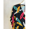 BLUSA FANTASIA ASTRATTA SCOLLO A V