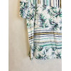 BLUSA BIANCA STAMPA RIGHE E FOGLIE