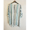 BLUSA BIANCA STAMPA RIGHE E FOGLIE