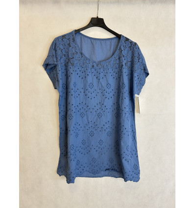 BLUSA SAN GALLO CARRE IN PIZZO