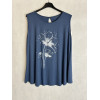 CANOTTA STAMPA FIORE STRASS