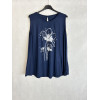 CANOTTA STAMPA FIORE STRASS