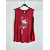CANOTTA STAMPA FIORE STRASS