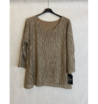 BLUSA RETATA DOPPIATA IN JERSEY
