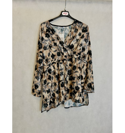 BLUSA SABBIA STAMPA FIORE