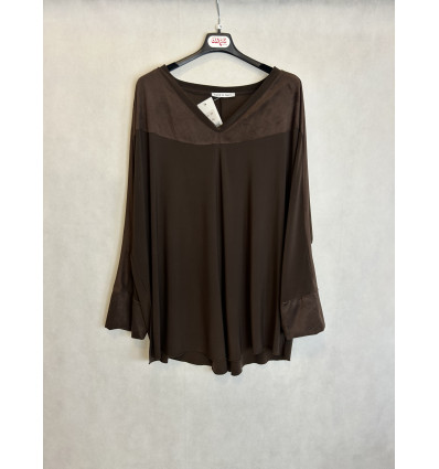 MAGLIA IN JERSEY INSERTI IN DAINETTO