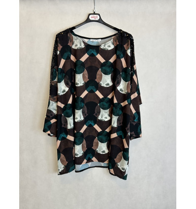 BLUSA MOKA STAMPA BOLLE