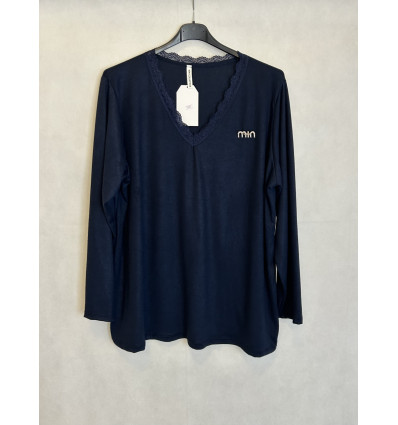 MAGLIA SCOLLO A V CON PIZZO