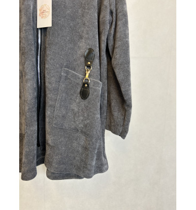 BLAZER IN VELLUTO RIGATINO