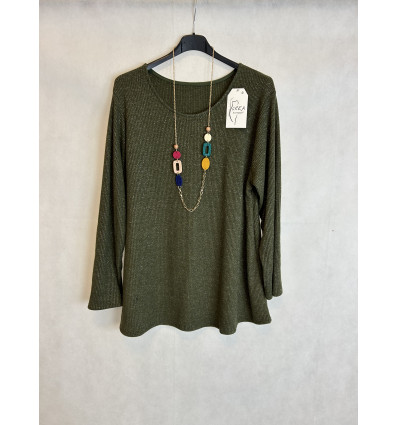 MAGLIA LUREX CON COLLANA