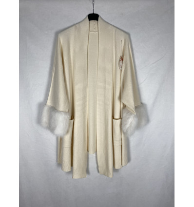 CARDIGAN APERTO POLSI ECOPELLICCIA