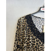 MAGLIA ANIMALIER PUNTA ASIMMETRICA