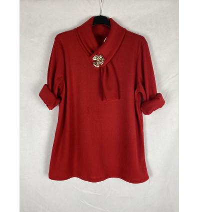 MAGLIA COLLO CON SCIARPINA