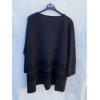 MAGLIA NERA PATCHWORK E PAILLETTES