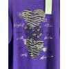 MAGLIA STAMPA CUORI SPALMATI LUREX