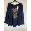 MAGLIA STAMPA CUORI SPALMATI LUREX