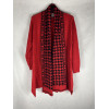 MAXI MAGLIA SCIARPA PIED DE POULE