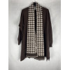 MAXI MAGLIA SCIARPA PIED DE POULE
